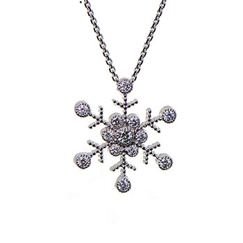 Diamond Snowflake Pendant